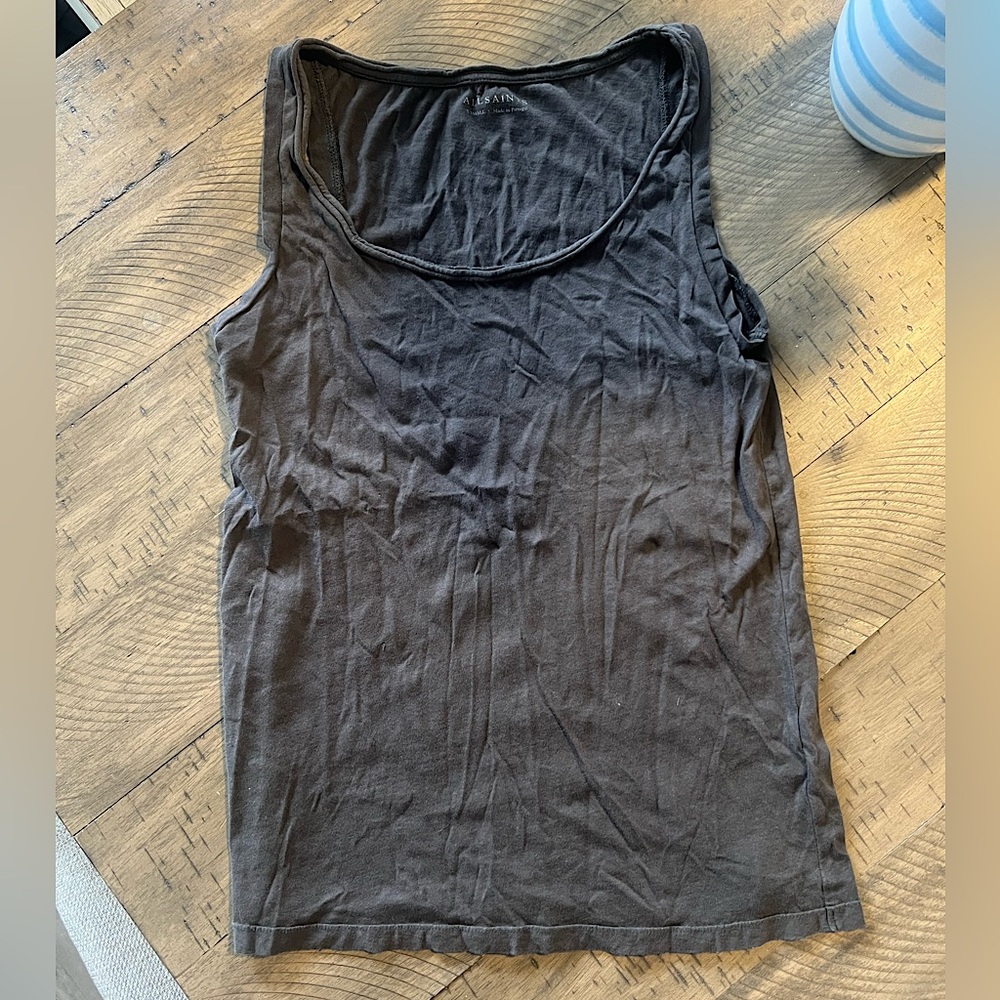 ALL SAINTS distressed tank. Gray size X-Small